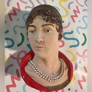 Joséphine de Beauharnais VTG Chalkhead Bust Wall Figure Napoleon Bonaparte Wife